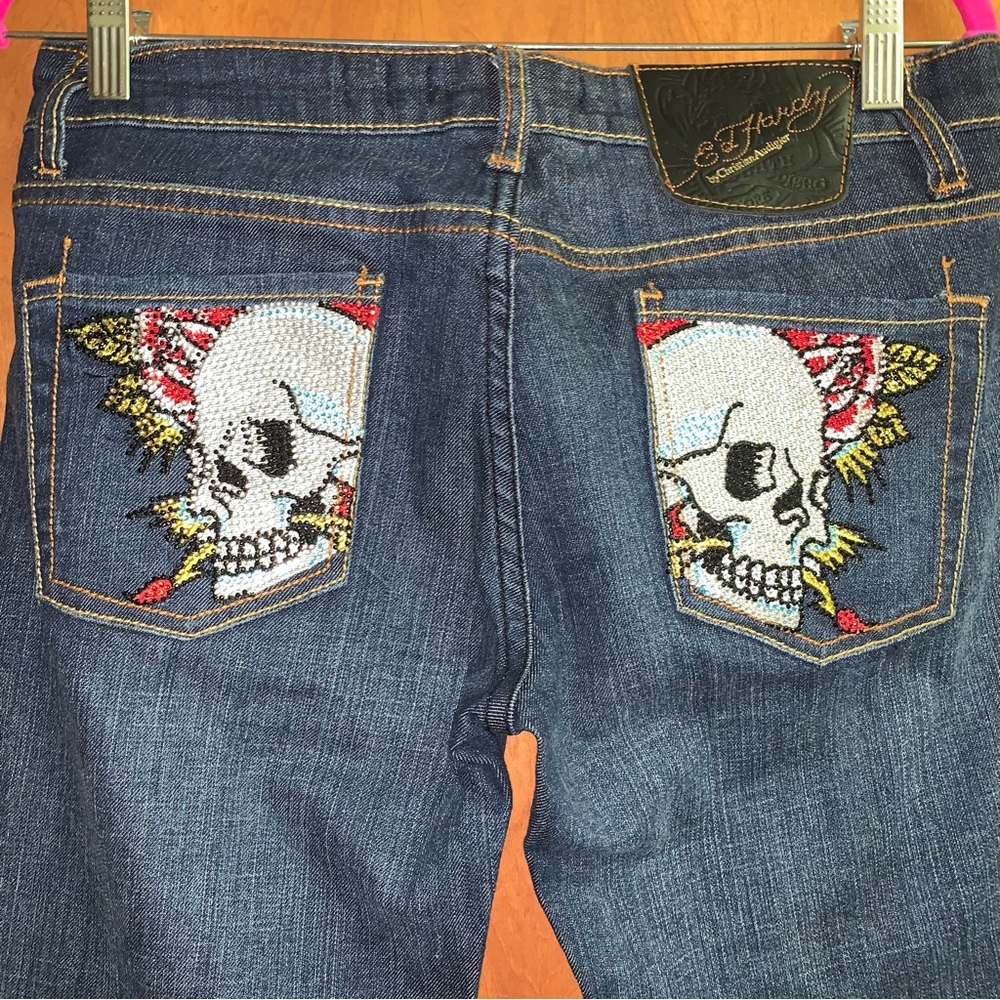Ed Hardy Denim with Skull Embroidery - Picture 4 of 13